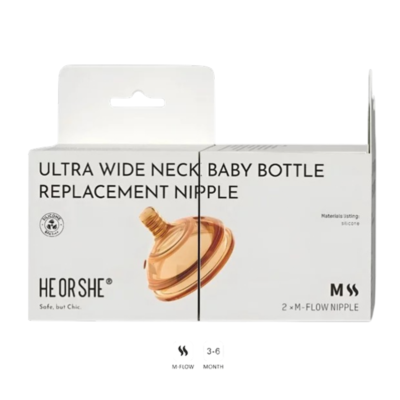 Baby Bottle Replecement Nipple（3-6M)M-flow