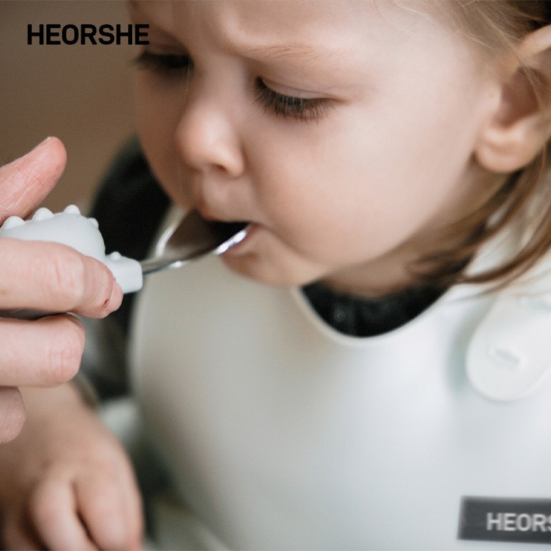 Baby Fork And Spoon Set Black and Grey