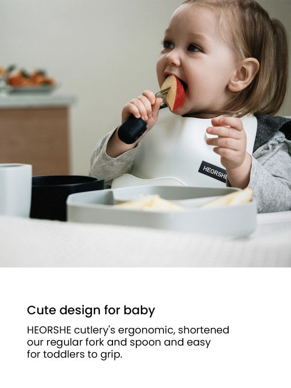 Baby Fork And Spoon Set White and Pink