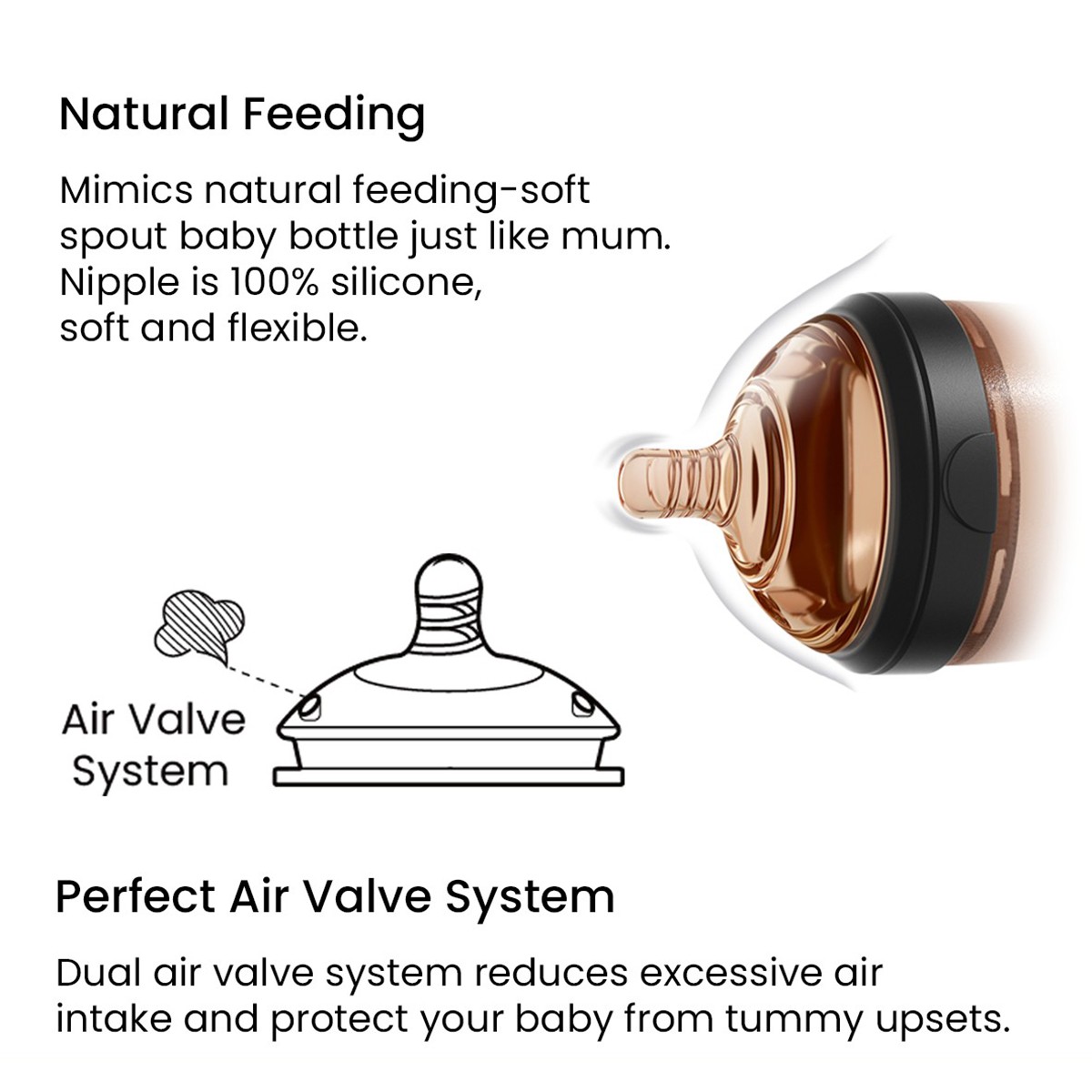 PPSU Ultra Wide Neck Baby Bottle 8 OZ White