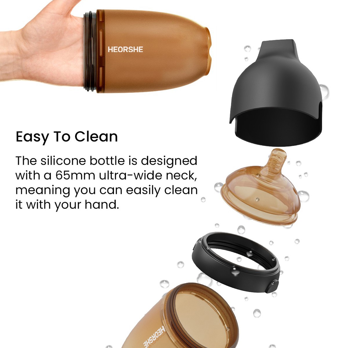 PPSU Ultra Wide Neck Baby Bottle 8 OZ White